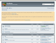 Tablet Screenshot of forum.handbrake.fr